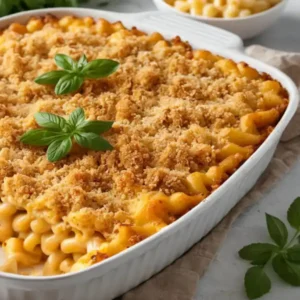 gluten free mac and cheese-baked