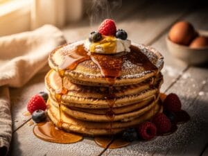 easy homemade gluten free fluffy pancakes recipe - Glutenoo Recipe
