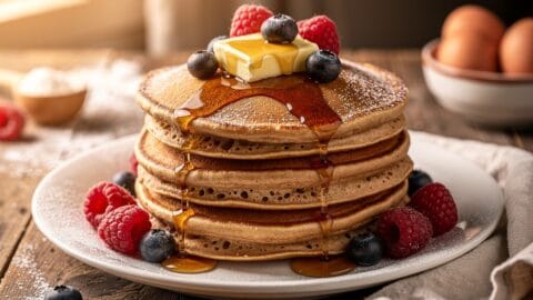 easy homemade gluten-free fluffy pancakes recipe - Glutenoo Recipe