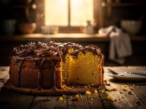 gluten-free yellow cake with chocolate frosting - Glutenoo Recipe